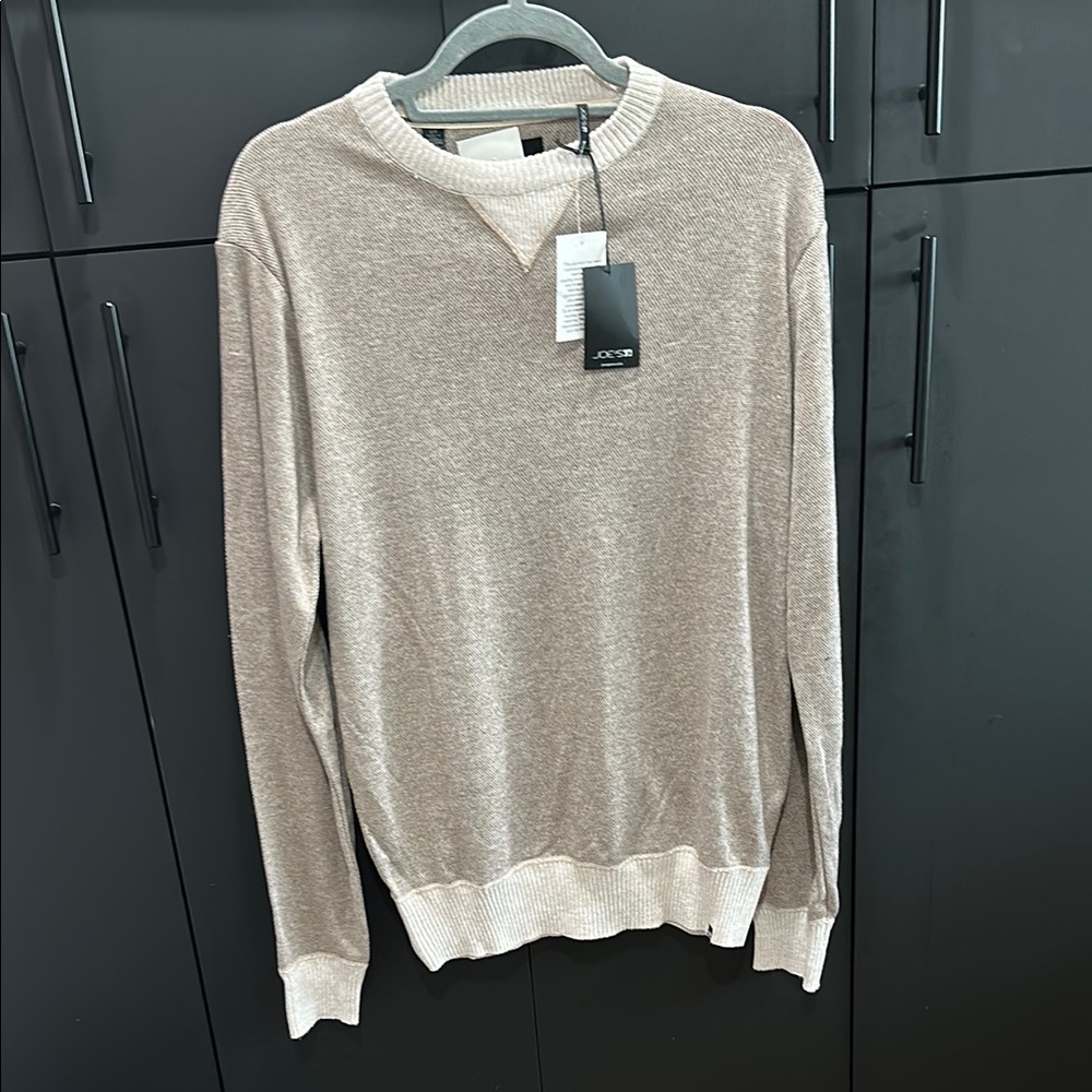 Joe's Jeans Tan Crewneck Sweater Fine Knit